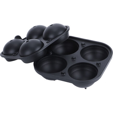 Multifunction DIY 4 Hole Non Stick Silicone Ice Ball Molds Maker Tray 6cm Kitchen Tools