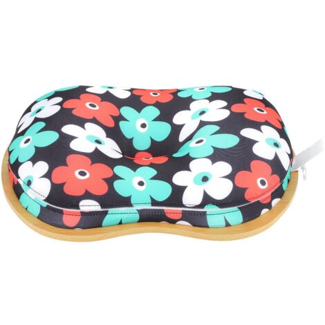 Multifunction Mini Portable Laptop Table Stand with Cushion Bed Pillow for Home Office Use(FlowerPattern )