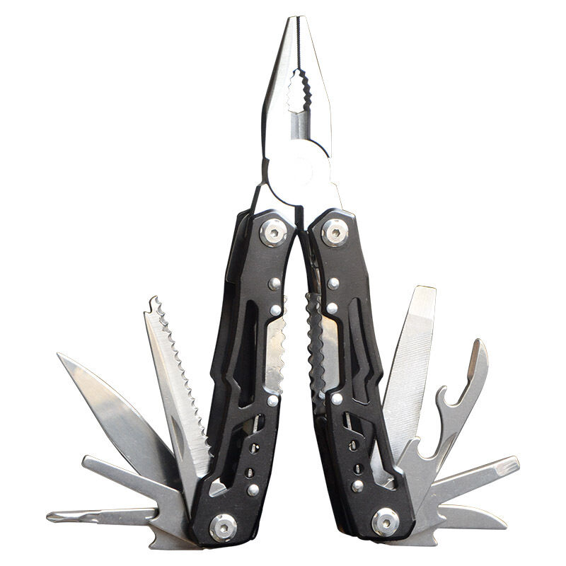Mimiy - Multifunction Pliers, 14 in 1 Swiss Army Knife Multifunction Pocket Tool, with 11 Screwdriver Bits - Black