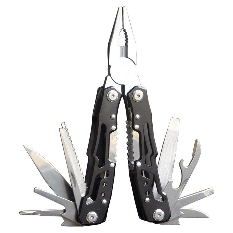 Mimiy - Multifunction Pliers, 14 in 1 Swiss Army Knife Multifunction Pocket Tool, with 11 Screwdriver Bits, Pocket Knife with Ergonomic Handle - Black