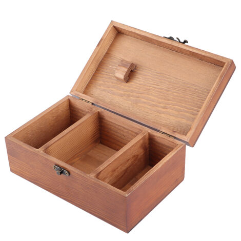 Multifunction Vintage Wooden Sewing Box Needle Thread Storage Case DIY Sewing Knitting ToolTower Pattern Empty Box