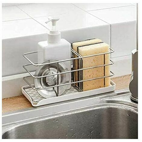 Cheap 3Pcs Draining Mat Multifunctional Quick Drying Kitchen Sink Organizer  Tray Silicone Sponge Soap Dispenser Caddy Bathroom Counter Supplies