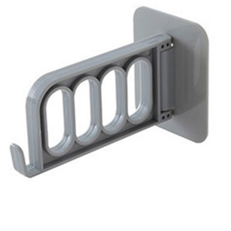 Multifunctional Adhesive Hanger Hook Clothes Organizer Rack for Glass Window Wall Tile(Grey)