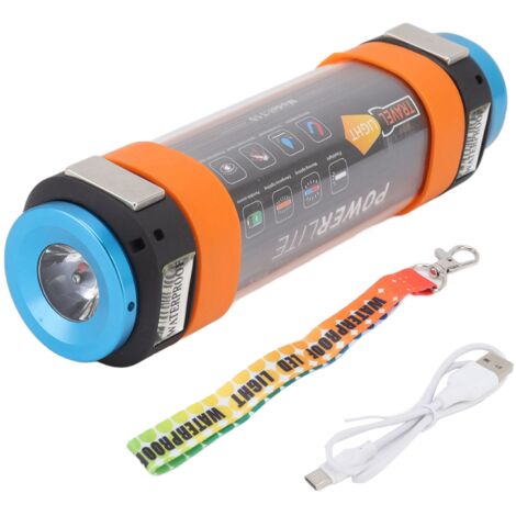 Multifunctional Camping Light Magnetic LED Work Light Orange Light Mosquito Repellent Lamp IP68 Flashlight for Outdoor Activities