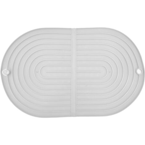 Multifunctional Dish Drying Mat Foldable Dish Drying Pad Heat Insulation Cup Pot Mat for KitchenWhite