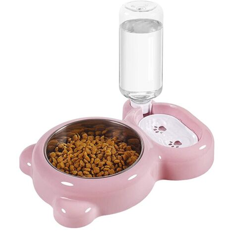 Multifunctional dispenser hrana animal, plastic, 500 ml, Roz