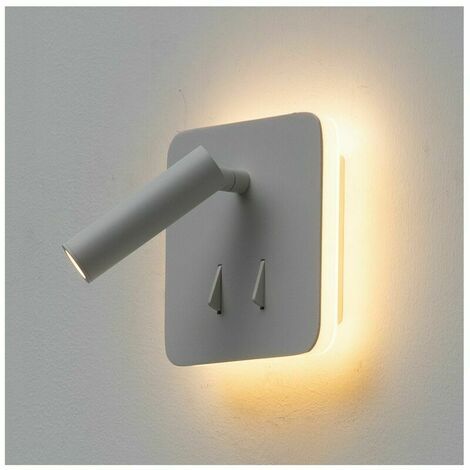 Multifunctional LED Double Light Reading Lamp - White