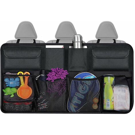 Multifunctional Oxford Cloth Backseat Backrest Hanging Bag - Black, 1pc