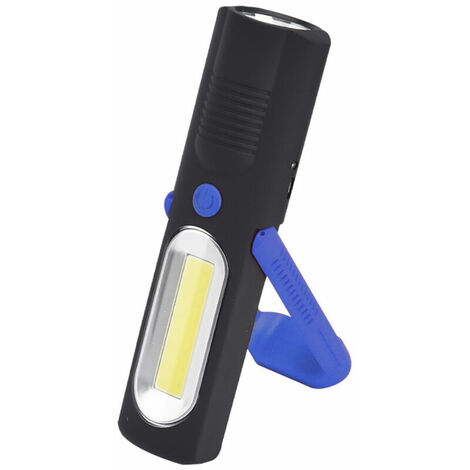 Multifunctional Rechargeable LED Work Light Repair Machine Emergency Strong Light Flashlight - Rechargeable Blue