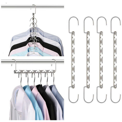 2pcs Silver Stainless Steel Clothes Hanger Connector Chain, Cascading  Hangers Chain, Space Saving Hanger Chain, Closet Storage & Organization