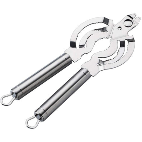 Multifunctional Stainless Steel Tin Can Opener Jar Lid Bottle Cap Hand Opening Tool