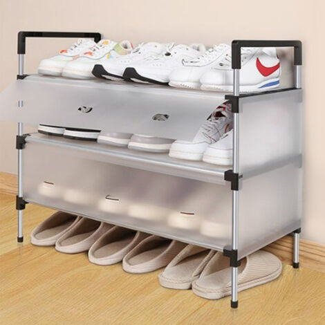 Multifunctional Three-layer Shoe Rack for Home Entrance, Easy to Assemble, 66cm W x 29cm D x 60cm H