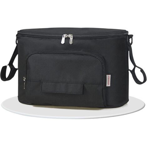Multifunktionale Babytasche, Kinderwagen-Aufbewahrungstasche, Hängeorganizer für Wickeltaschen, wasserdicht, universell (Schwarz)