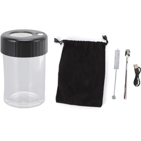 Multifunktionale Beobachtungsbox mit Lupe, wasserdicht und mit LED-Beleuchtung für Insekten, Reisen und Zuhause – Schwarz