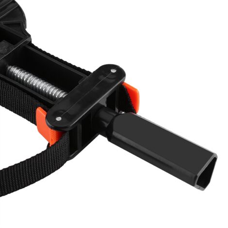 Multifunktionale Bilderrahmenklemmen mit 4 verstellbaren Backen, 4 Meter lange ABS-Nylon-Bandklemmen, schwarz.