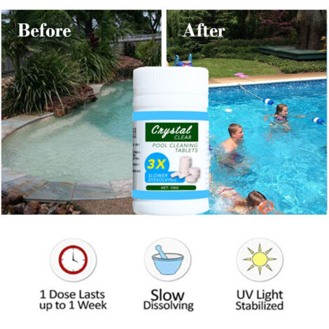 Multifunktionale Brausetabletten für die Poolreinigung, Chlortabletten für die Wasserbalance und -pflege