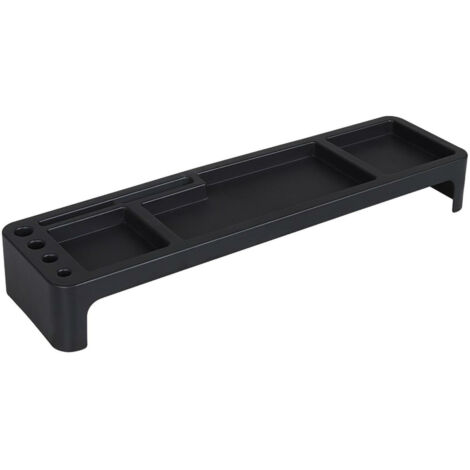 Multifunktionale Büroaufbewahrung im Schubladenstil – Organizer für Tastatur, Telefon und Büromaterial aus schwarzem ABS – platzsparendes Design