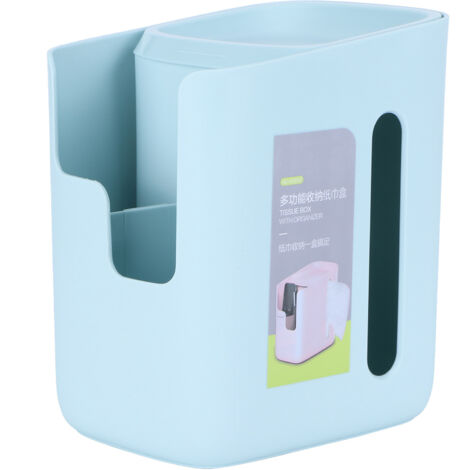 Multifunktionale Büroaufbewahrungsbox – Taschentuchbox und Schreibtisch-Organizer Blau