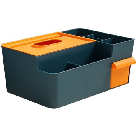 Multifunktionale, dekorative Kosmetiktuchbox für Küche, Bad, Büro – eleganter grüner und gelber Deckel