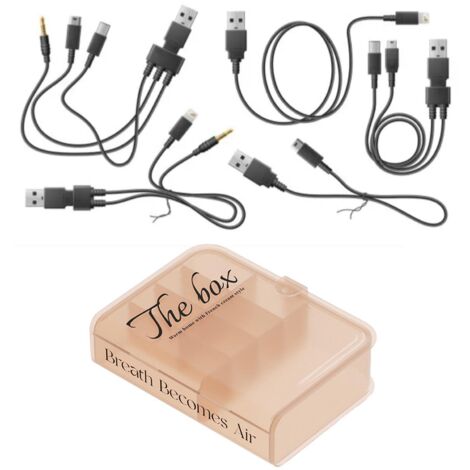 Multifunktionale Design-Büroaufbewahrungsbox mit durchscheinenden rosa Kunststofftrennwänden für Kabel und Zubehör