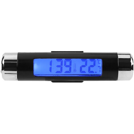 Multifunktionale digitale Autouhr mit Thermometer und LED-Hintergrundbeleuchtung