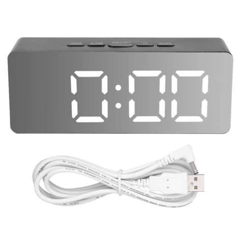 Multifunktionale Digitaluhr mit Spiegel und LED-Schminkfunktion