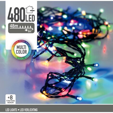Multifunktionale girlande 480 leds mehrfarbig 220v 53m ip44