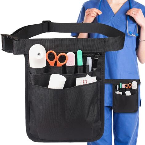 Multifunktionale Gürteltasche für Pflegekräfte mit verstellbarem Gurt und robusten Aufbewahrungstaschen für medizinisches Zubehör