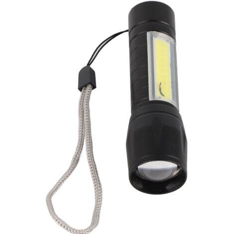 Multifunktionale, leistungsstarke und tragbare, per USB aufladbare LED-Taschenlampe, wasserdicht, ideal für Camping und Wandern, aus einer Legierung.