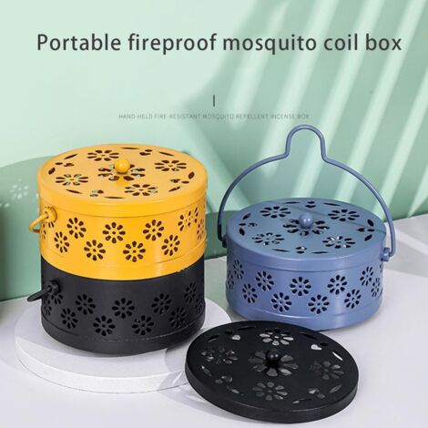 Multifunktionale Seifenschale mit Insektenschutzfunktion [Behälter für Mückenspiralen] [Hohles Design] 15,5 x 8,4 cm (6,1 x 3,3 Zoll) Eisenbox für Büro, Wohnzimmer, Küche