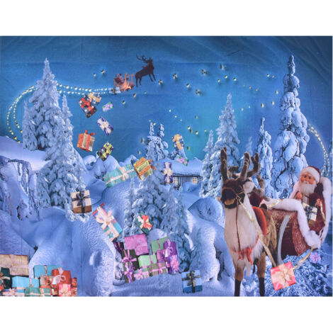 Multifunktionale Wandmatte aus Polyesterfaser für Weihnachtsdekoration, Fotohintergrund 200 x 150 cm
