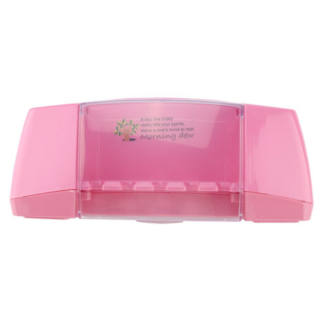 Multifunktionale, wandmontierte Aufbewahrungsbox für Zahnbürsten und Zahnpasta (rosa)