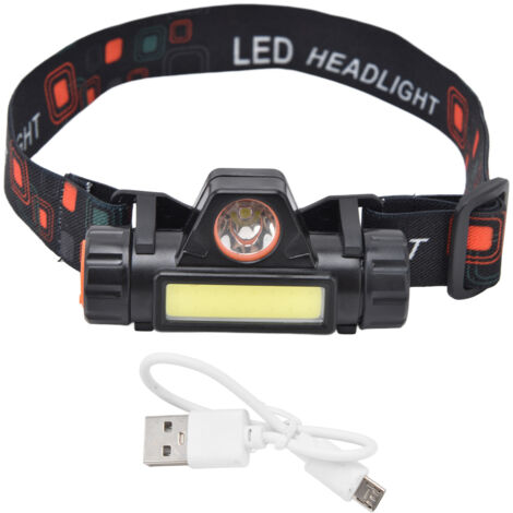 Multifunktionale, wasserdichte USB-Stirnlampe für Radfahren, Camping und Outdoor-Abenteuer.