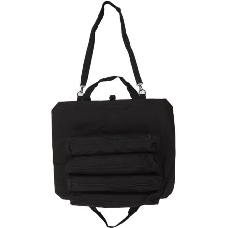Multifunktionale Werkzeugtasche auf Rollen, mehrere Fächer, tragbar und faltbar, Aufbewahrung für Schlüssel und Werkzeug, schwarz
