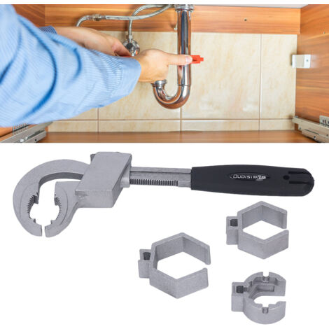 Multifunktionaler Badarmaturenschlüssel, 27,5 cm, Aluminiumlegierung & ABS-Materialien, mit Aufbewahrungsbox