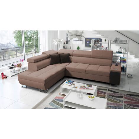 Multifunktionaler Eckschrank MORENA VII, Sawana Braun Links