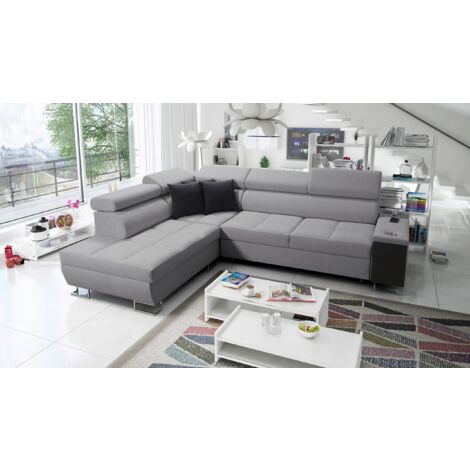 Multifunktionaler Eckschrank MORENA VII,  Sawana Grau Links