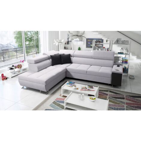 Multifunktionaler Eckschrank MORENA VII,  Sawana Hellgrau Links