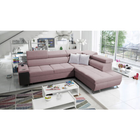 Multifunktionaler Eckschrank MORENA VII,  Sawana Rosa Rechts