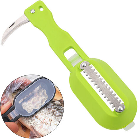 Multifunktionaler Fischschuppenreiniger – Hautschaber, Bürste und Meeresfrüchtemesser mit Etui