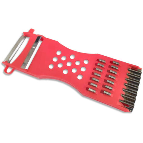Multifunktionaler Gemüseschäler mit Reibe, Mini-Küchenhelfer in Rot (in Box)