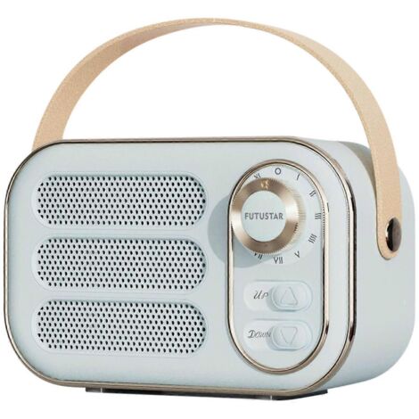 Multifunktionaler Mini-Lautsprecher mit FM-Radio, Bluetooth, USB, TF und AUX-Anschluss für drinnen und draußen im Retro-Design