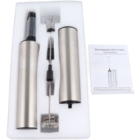 Multifunktionaler, per USB aufladbarer elektrischer Schneebesen zum Aufschäumen von Milch und Mischen von Kaffee.