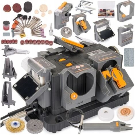 JARDIBRICODECO Multifunktionaler Schärfstation 8in1 Schleifmaschine Schärfgerät Schärfer Messerschleifer Bohrer
