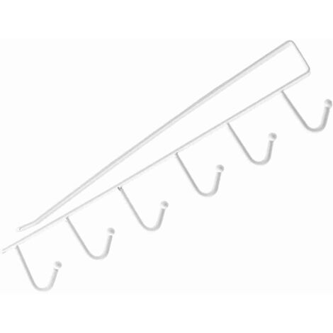 Multifunktionaler Schlüsselhalter/Wandorganizer, Weißton, 1-teilig, wasserfest, einfache Montage, 26 cm x 6,5 cm