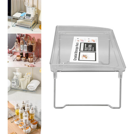 Multifunktionaler Schreibtisch-Organizer aus PET und Edelstahl, Ablagefläche 31 x 16,5 x 22 cm, tragbar und stabil