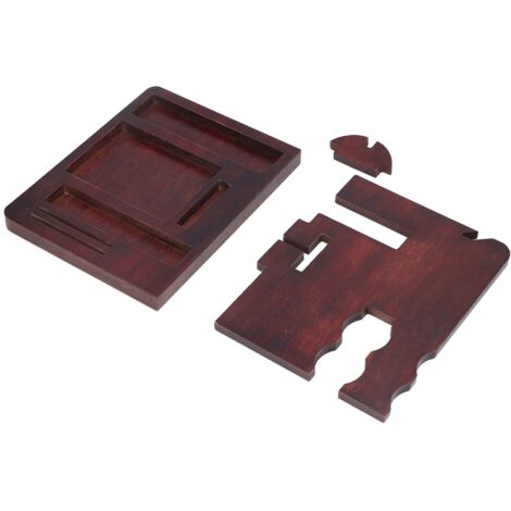 Multifunktionaler Schreibtischständer aus Holz für Handy, Uhr, Schlüssel und Brille