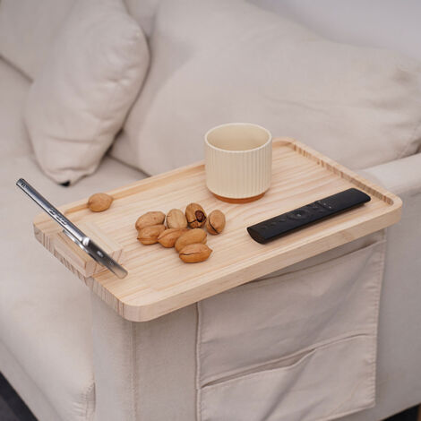 [Multifunktionaler Sofatisch] [Tablett] [Tablett2025] [Bambusholz 39x25cm]