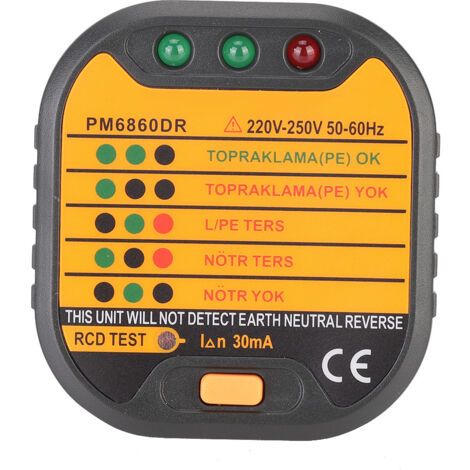 Multifunktionaler Steckdosentester – 220-V-Netzfehlerdetektor mit EU-Stecker