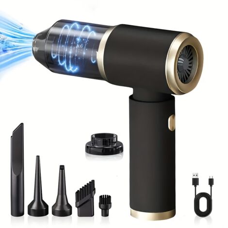 Multifunktionaler, tragbarer Staubsauger mit starker Saugkraft und effizienter Filtration – Kompakter USB-Ladeanschluss – Ideal für Tastaturen, Autos und Tierhaare